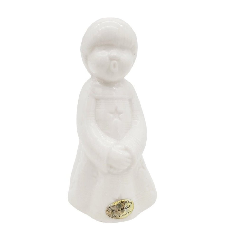 Vintage 6"‎ White Bone China Light Angel Christmas Décor  *No light kit